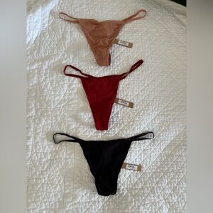 NWT Skims G-string thong Set - Red, Black, and Tan size Large